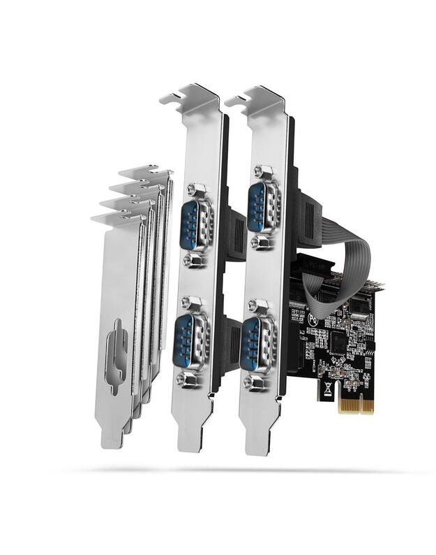 NET CARD PCIE 250KBPS 4PORT/SP&LP PCEA-S4N AXAGON