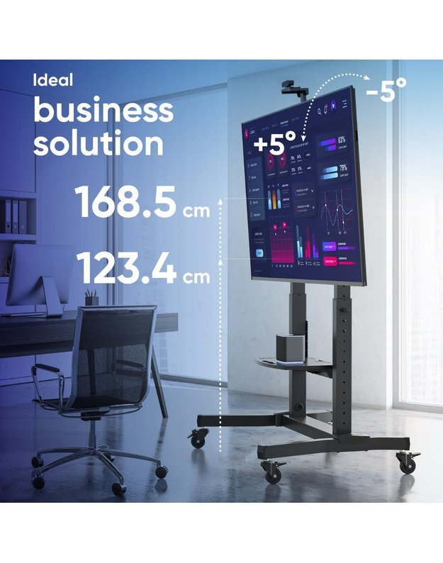 Mobilus TV stovas Onkron 50–100", juodas (TS1991-B)