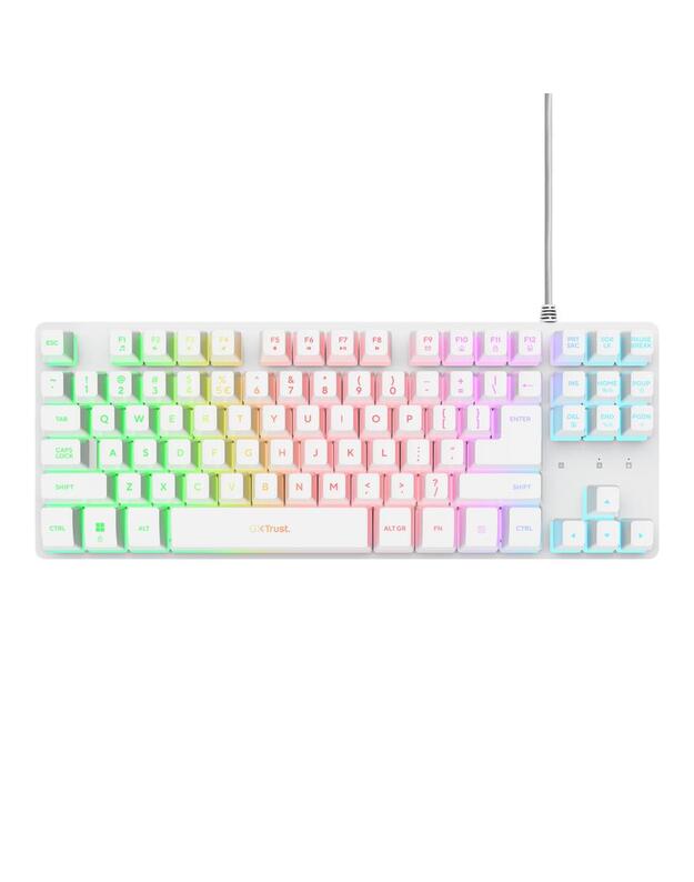 KEYBOARD USB GXT 833W THADO/TKL ENG WHITE 25894 TRUST