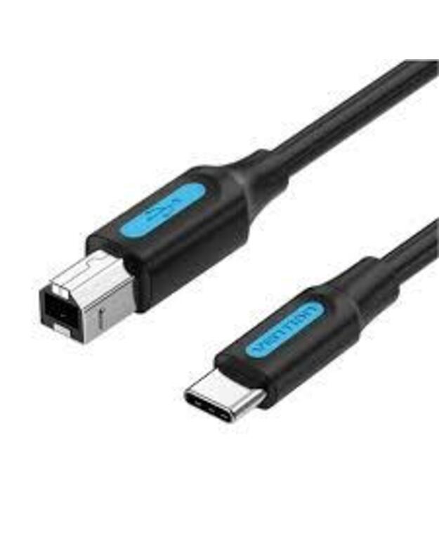 CABLE USB-C TO USB 2.0B/2M BLACK CQUBH VENTION