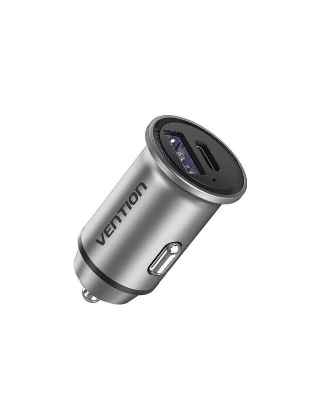 MOBILE CHARGER CAR USB/2P GRAY FFBH0 VENTION