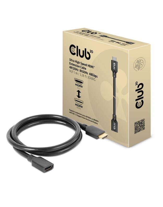 CABLE HDMI TO HDMI 1M/M/F CAC-1322 CLUB3D