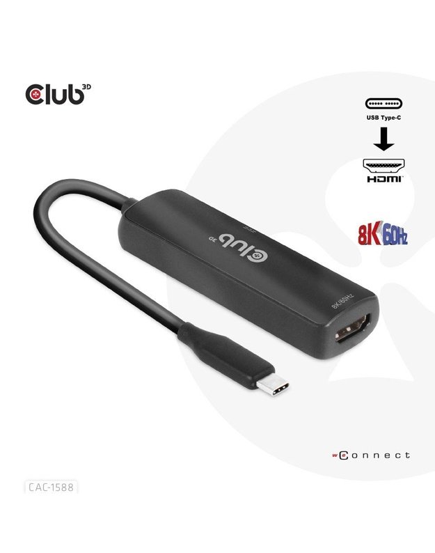 I/O ADAPTER USB-C TO HDMI/M/F CAC-1588 CLUB3D