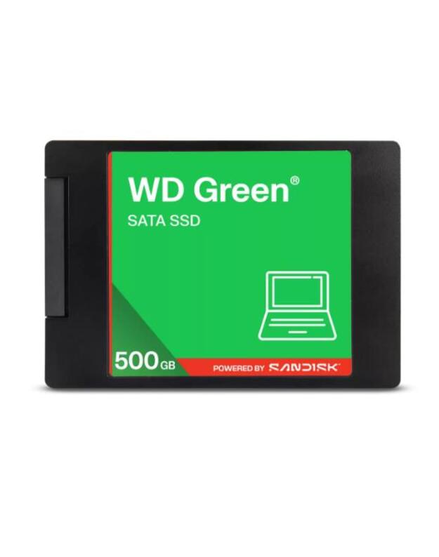 SSD|WESTERN DIGITAL|Green|500GB|3D NAND|Read speed 545 MBytes/sec|2,5 |MTBF 2000000 hours|WDS500G5G0A