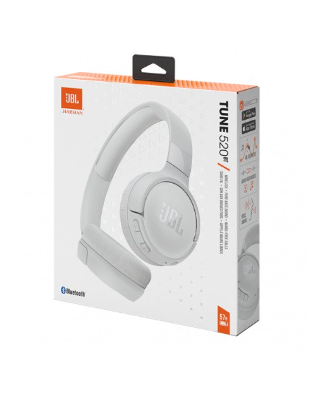 JBL Tune 520BT, baltos 1