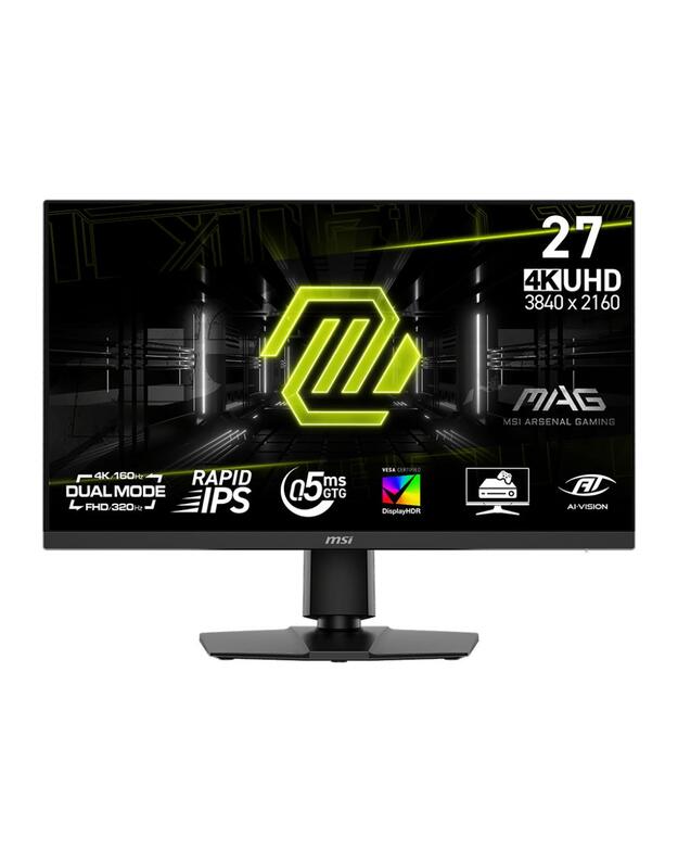 LCD Monitor|MSI|MAG 272URDF E16|27 |Gaming/4K|Matte|Panel IPS|3840x2160|16:9|160Hz|0.5 ms|Colour Black|MAG272URDFE16