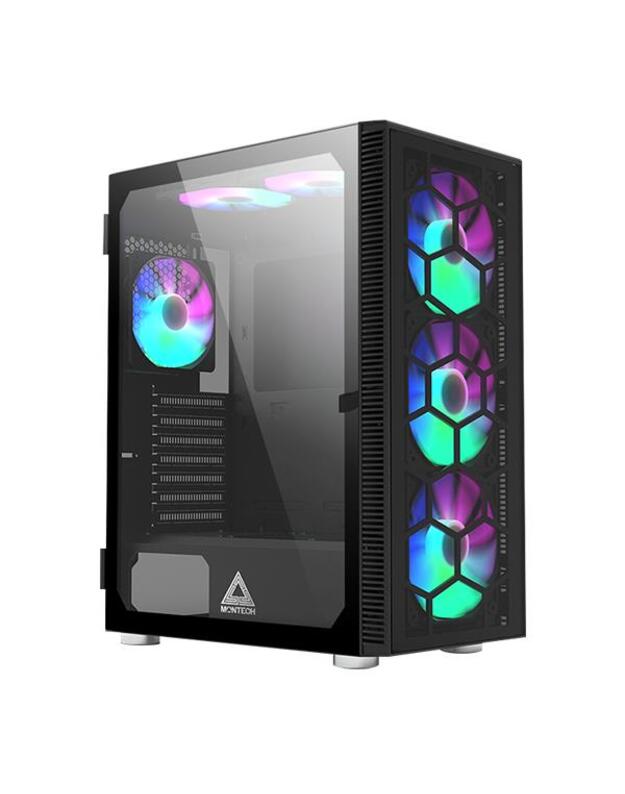 Case|MONTECH|X3 Glass|MidiTower|Not included|Colour Black|X3GLASS(B)