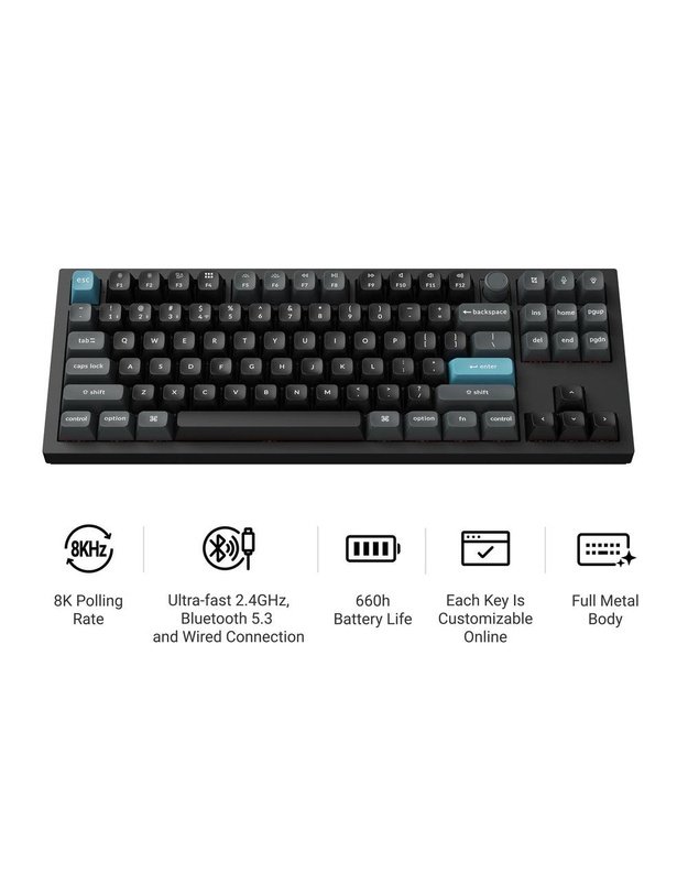 Belaidė klaviatūra Keychron Q3 Ultra, juoda (Q3U-M3)