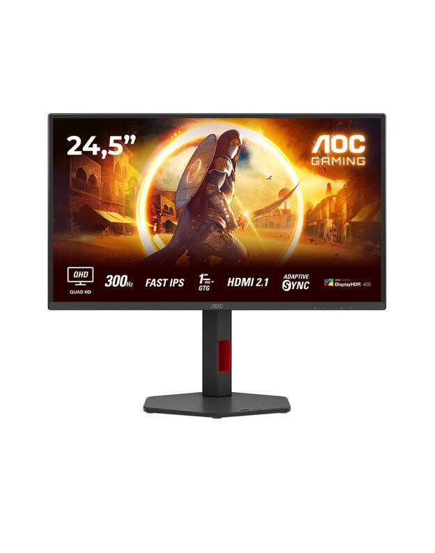 LCD Monitor|AOC|24.5  |2560 x 1440 pixels|Quad HD|Native aspect ratio 16:9|LED|Flat|Q25G4SR