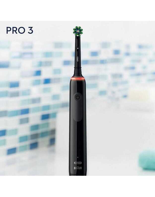 Elektrinis dantų šepetukas Braun Oral-B Pro 3 3000 Cross Action, juodas 3