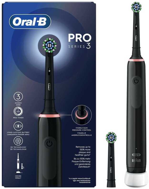 Elektrinis dantų šepetukas Braun Oral-B Pro 3 3000 Cross Action, juodas 11