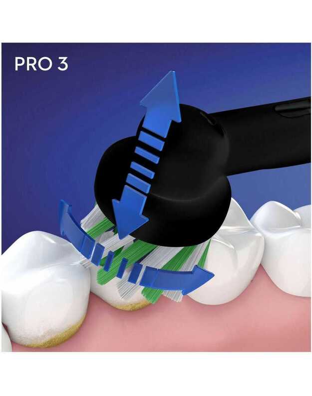 Elektrinis dantų šepetukas Braun Oral-B Pro 3 3000 Cross Action, juodas 5