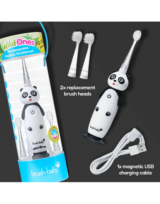 Elektrinis dantų šepetukas Brush baby WILDONES PANDA 8