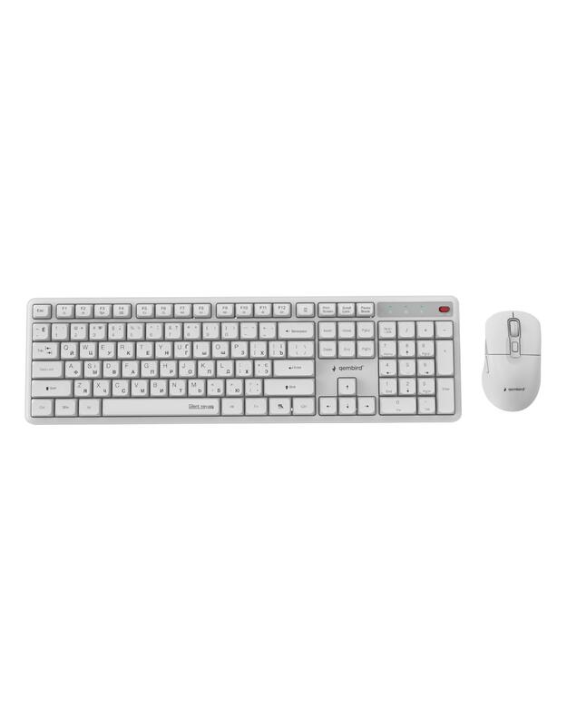 KEYBOARD +MOUSE WRL CYRILLIC/WHT KBS-WMS-01-W-CYRL GEMBIRD
