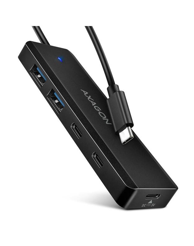 I/O HUB USB-C TRAVEL/0.19M HUE-C2C AXAGON