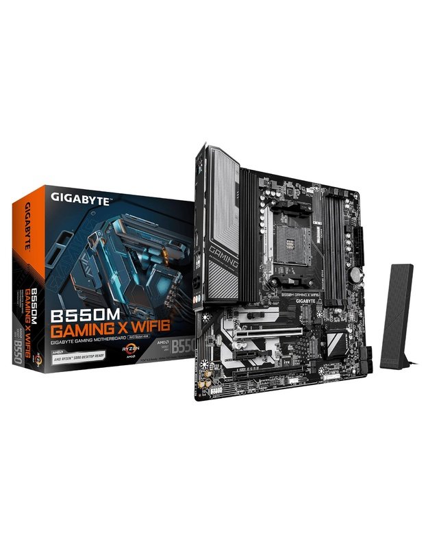 Mainboard|GIGABYTE|AMD B550|Socket AM4|micro ATX|RAM DDR4-SDRAM|4xSlots|Wi-Fi Yes|Bluetooth Yes|2xNumber of M.2 (M) slots|B550MGAMINGXWIFI61.2