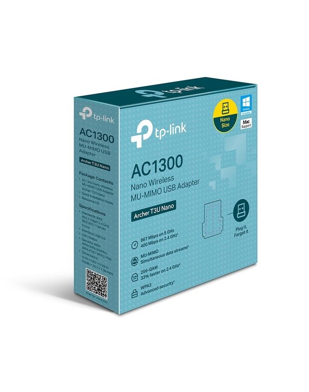 WRL ADAPTER 1300MBPS USB/ARCHER T3U NANO TP-LINK