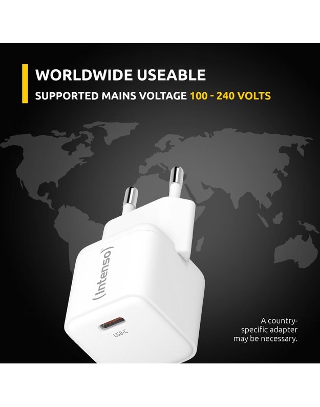 Maitinimo adapteris Intenso GaN, USB-C (7803022)