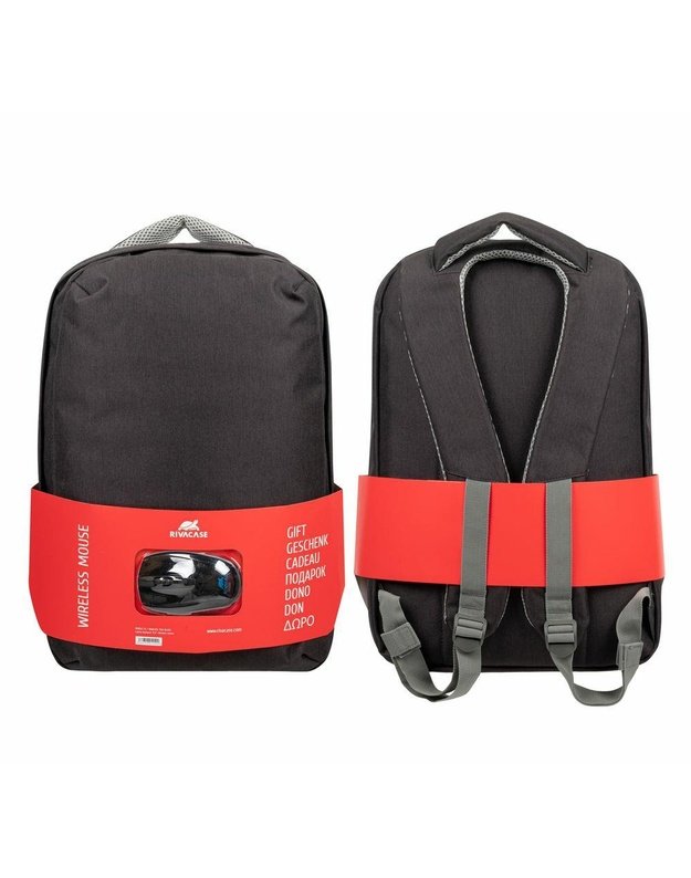 NB BACKPACK 15.6  + MOUSE/7563 BLACK RIVACASE