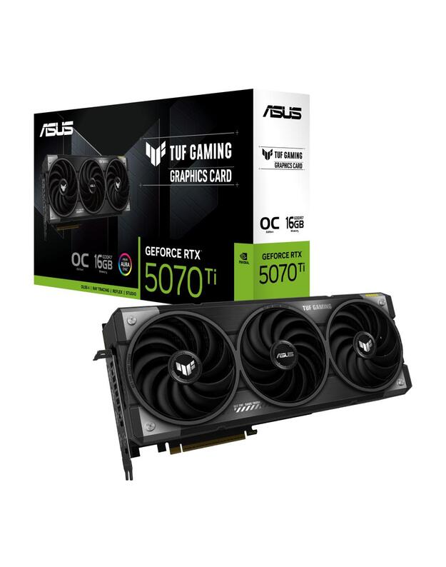 Graphics Card|ASUS|NVIDIA GeForce RTX 5070 Ti|16 GB|GDDR7|256 bit|PCIE 5.0 16x|Triple slot Fansink|2xHDMI|2xDisplayPort|TUF-RTX5070TI-O16G-GAMING