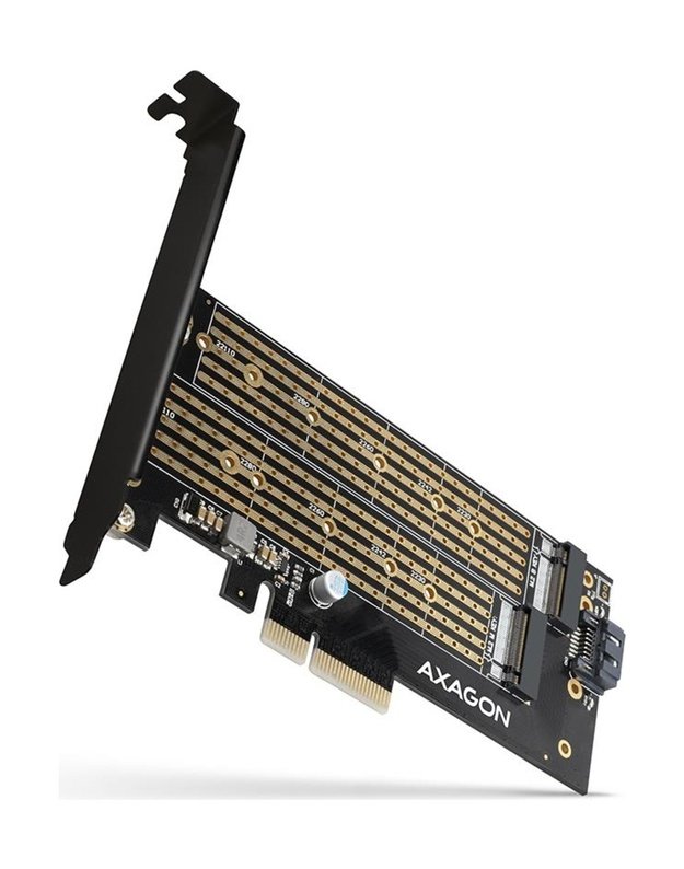 SSD ACC ADAPTER NVME/SATA/M.2/SP&LP PCEM2-D AXAGON