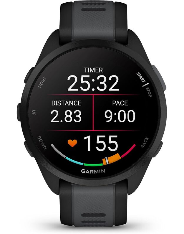Garmin Forerunner 165 Smart Watch Black/Slate Grey, 010-02863-20