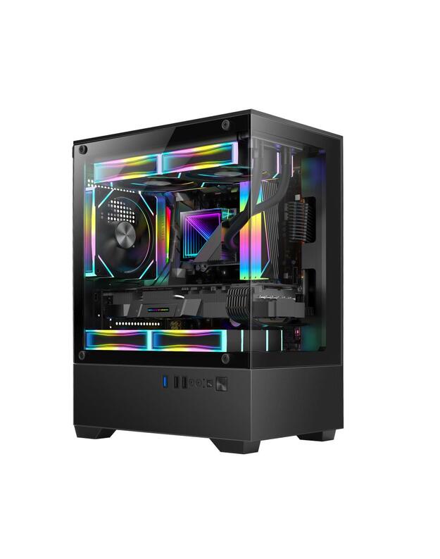 Case|GOLDEN TIGER|Raider SL-2|MiniTower|Case product features Transparent panel|Not included|Colour Black|RAIDERSL-2