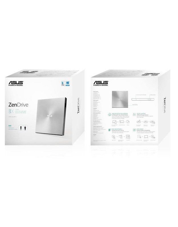 DVD RW USB2 8X EXT RTL/SDRW-08U9MU/GOLD/G/AS/P2G ASUS