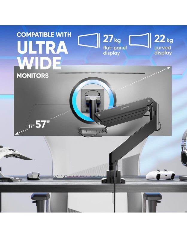 MONITOR ACC WALL MOUNT/17-57  BLACK G130-B ONKRON