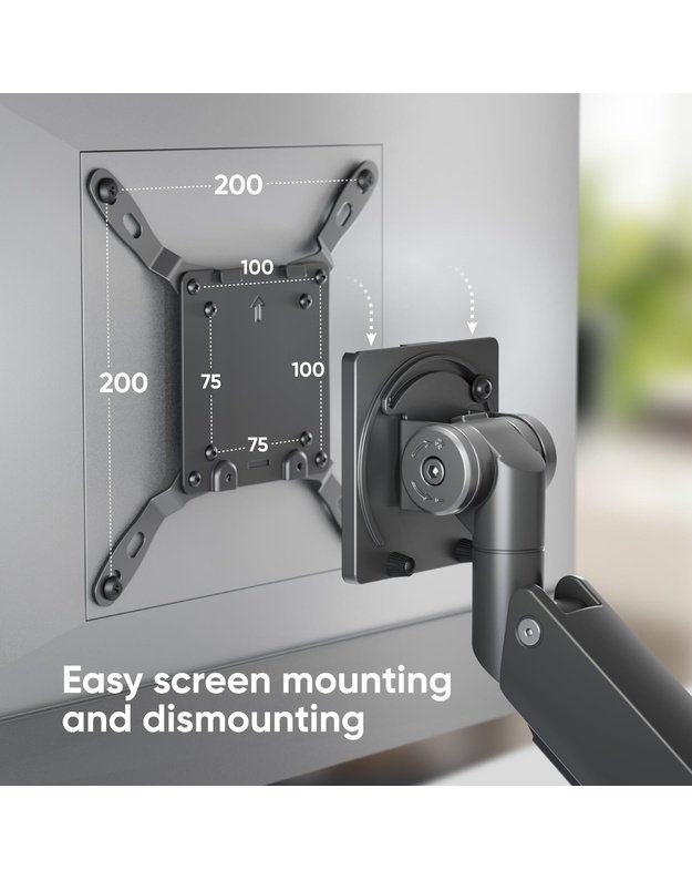 MONITOR ACC WALL MOUNT/17-57  BLACK G130-B ONKRON