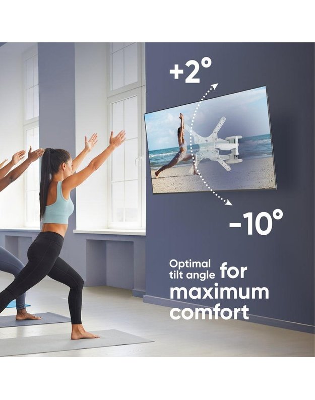 Sieninis televizoriaus laikiklis Onkron 37–70", baltas (M5-W)