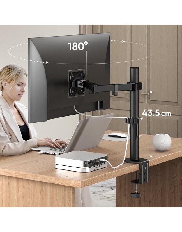 MONITOR ACC WALL MOUNT/13-34  BLACK D121E-B ONKRON