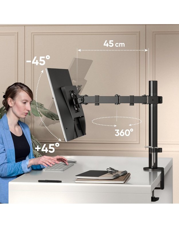 MONITOR ACC WALL MOUNT/13-34  BLACK D121E-B ONKRON