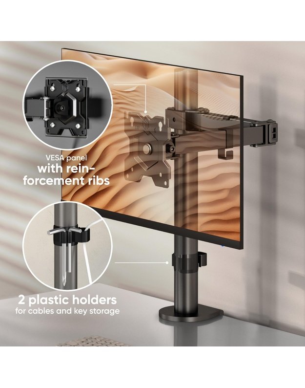 MONITOR ACC WALL MOUNT/13-34  BLACK D121E-B ONKRON