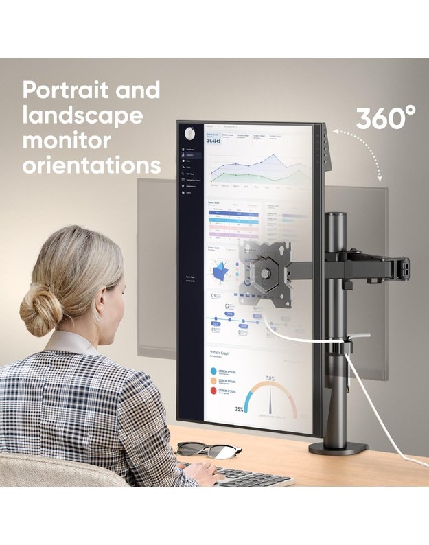 MONITOR ACC WALL MOUNT/13-34  BLACK D121E-B ONKRON