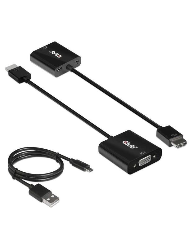I/O ADAPTER HDMI TO VGA/AUDIO M/F CAC-1302 CLUB3D