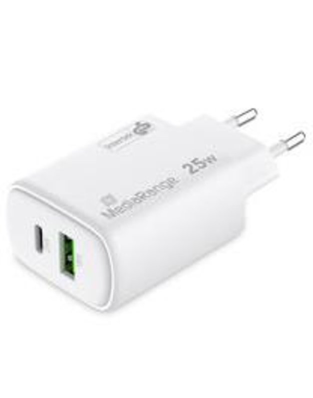 Įkroviklis MediaRange USB / USB-C 25W, greitasis įkrovimas (MRMA112-2)