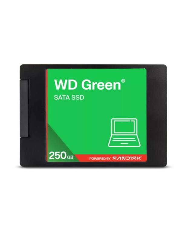 SSD|WESTERN DIGITAL|Green|250GB|3D NAND|Read speed 545 MBytes/sec|2,5 |MTBF 2000000 hours|WDS250G5G0A
