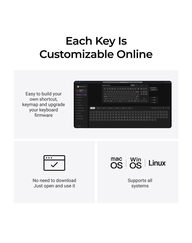 Belaidė klaviatūra Keychron Q3 Ultra, juoda (Q3U-M1)