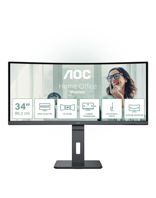 LCD Monitor|AOC|34  |3440 x 1440 pixels|UltraWide Quad HD|Native aspect ratio 21:9|LED|Curved|CU34P3CV