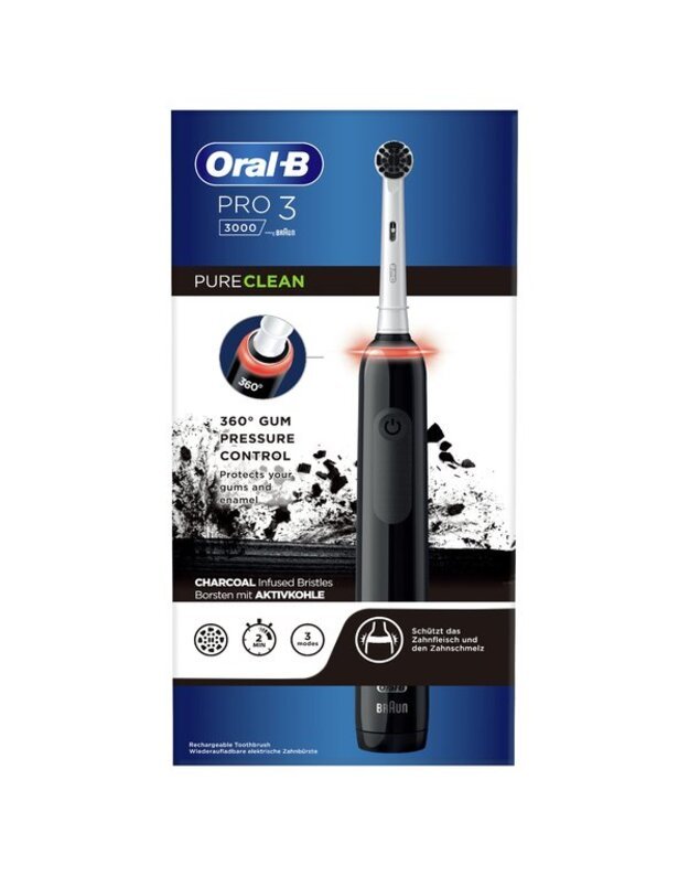 Elektrinis dantų šepetukas ORAL-B PRO3 3000 D505.513.3, juodas 4