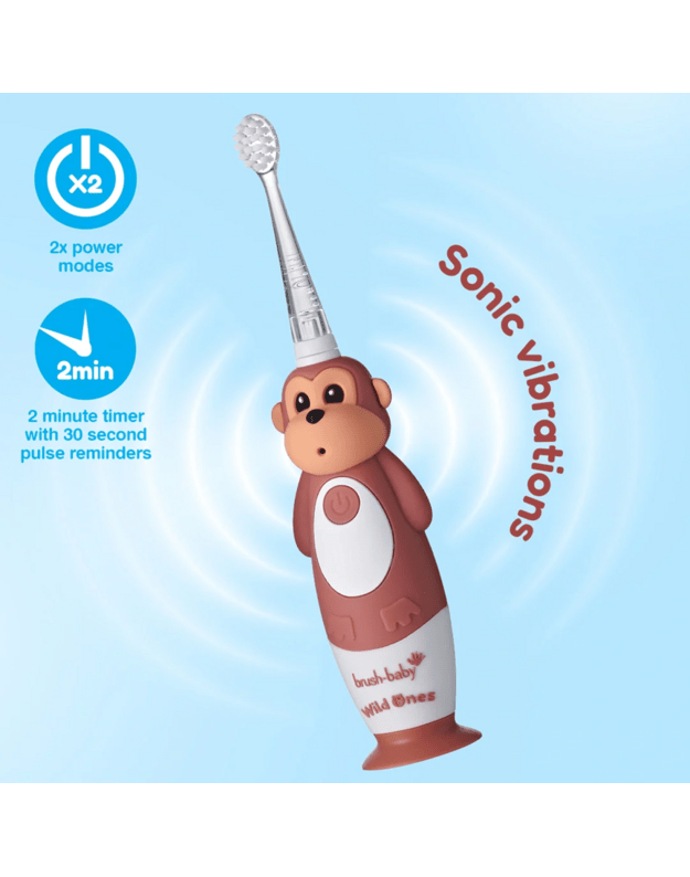 Elektrinis dantų šepetukas Brush baby WILDONES MONKEY 3