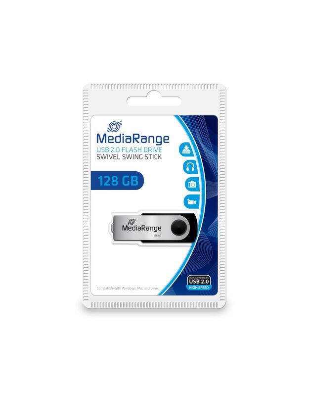 MEMORY DRIVE FLASH USB2 128GB/MR913 MEDIARANGE