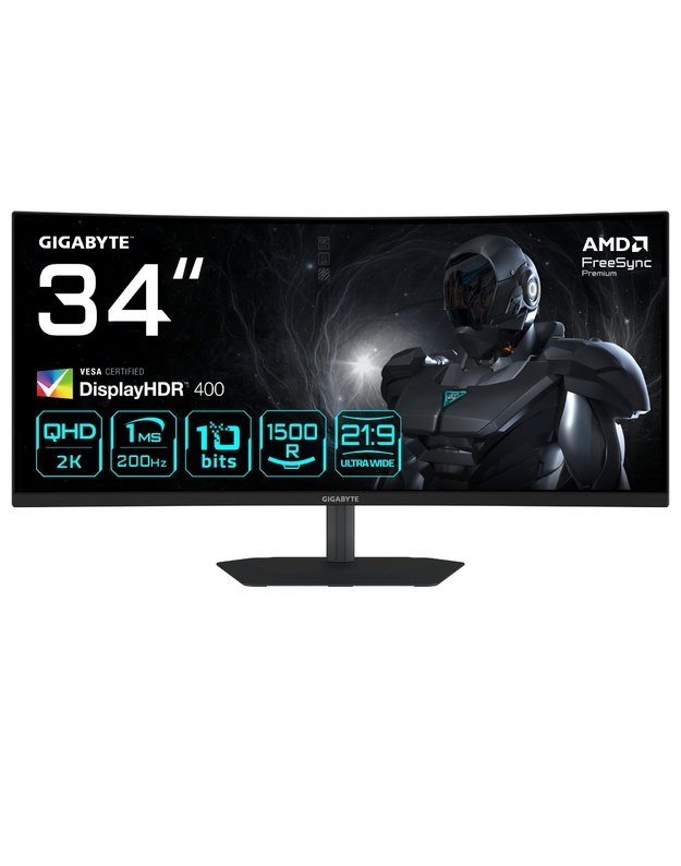 LCD Monitor|GIGABYTE|34  |3440 x 1440 pixels|UltraWide Quad HD|Native aspect ratio 21:9|LED|Curved|G34WQC2EK