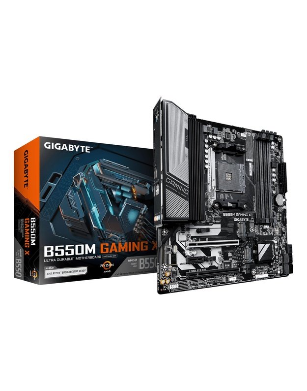 Mainboard|GIGABYTE|AMD B550|Socket AM4|micro ATX|RAM DDR4-SDRAM|4xSlots|2xNumber of M.2 (M) slots|B550MGAMINGX1.2