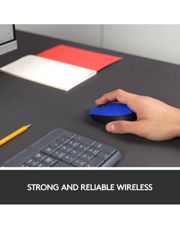 MOUSE USB OPTICAL WRL M171/BLUE 910-004640 LOGITECH