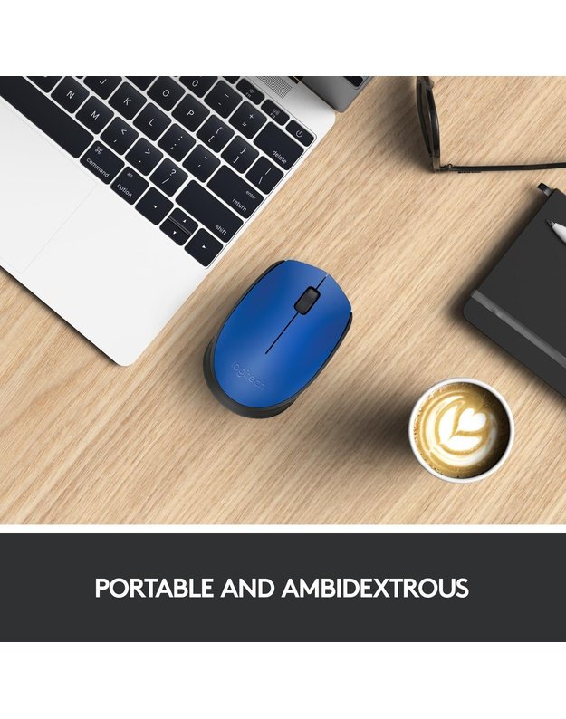 MOUSE USB OPTICAL WRL M171/BLUE 910-004640 LOGITECH