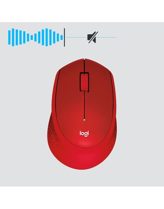MOUSE USB OPTICAL WRL M330/SILENT RED 910-004911 LOGITECH