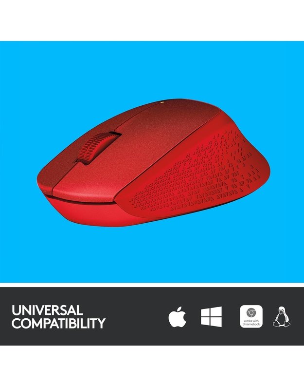 MOUSE USB OPTICAL WRL M330/SILENT RED 910-004911 LOGITECH