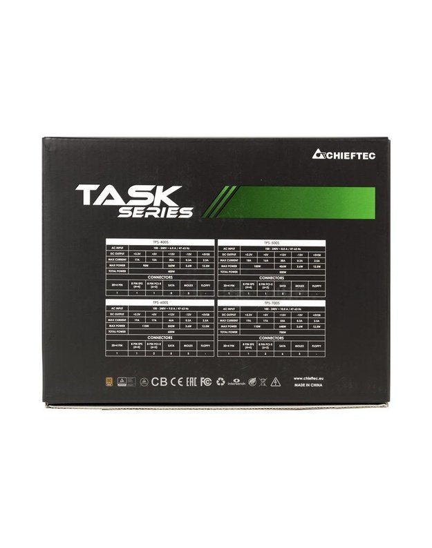 Power Supply|CHIEFTEC|700 Watts|Efficiency 80 PLUS BRONZE|PFC Active|TPS-700S